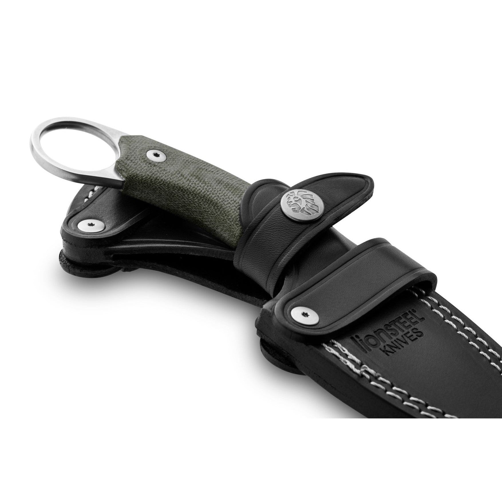 H2 Drop Point - Canvas, Green-lionSTEEL-OnlyKnives