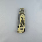 "Ass" - RR Lockback mit Scrimshaw Gravur