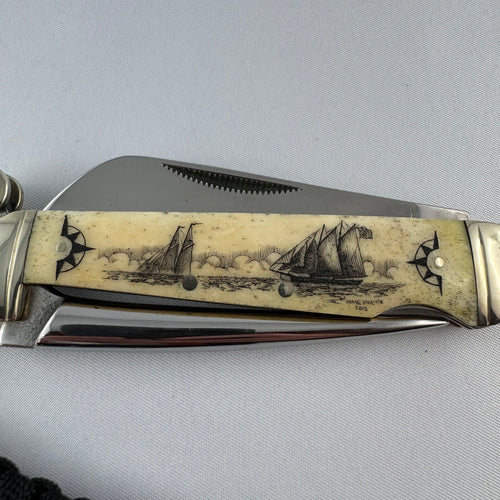 "Nautica" - RR Marlin Spike mit Scrimshaw Gravur