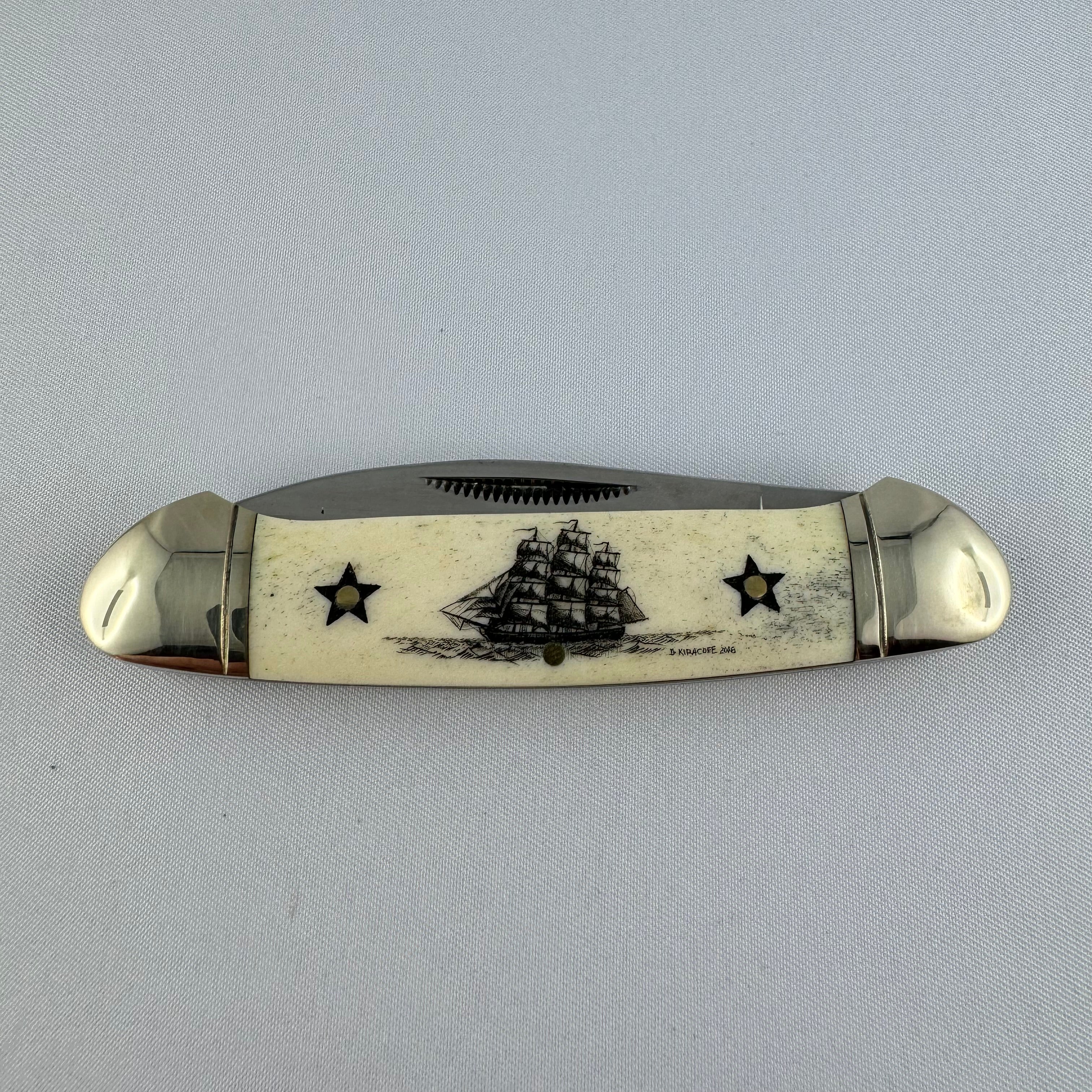 "Nautica" - RR Canoe mit Scrimshaw Gravur