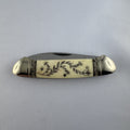 "Flowers & Skull" - RR Canoe mit Scrimshaw Gravur