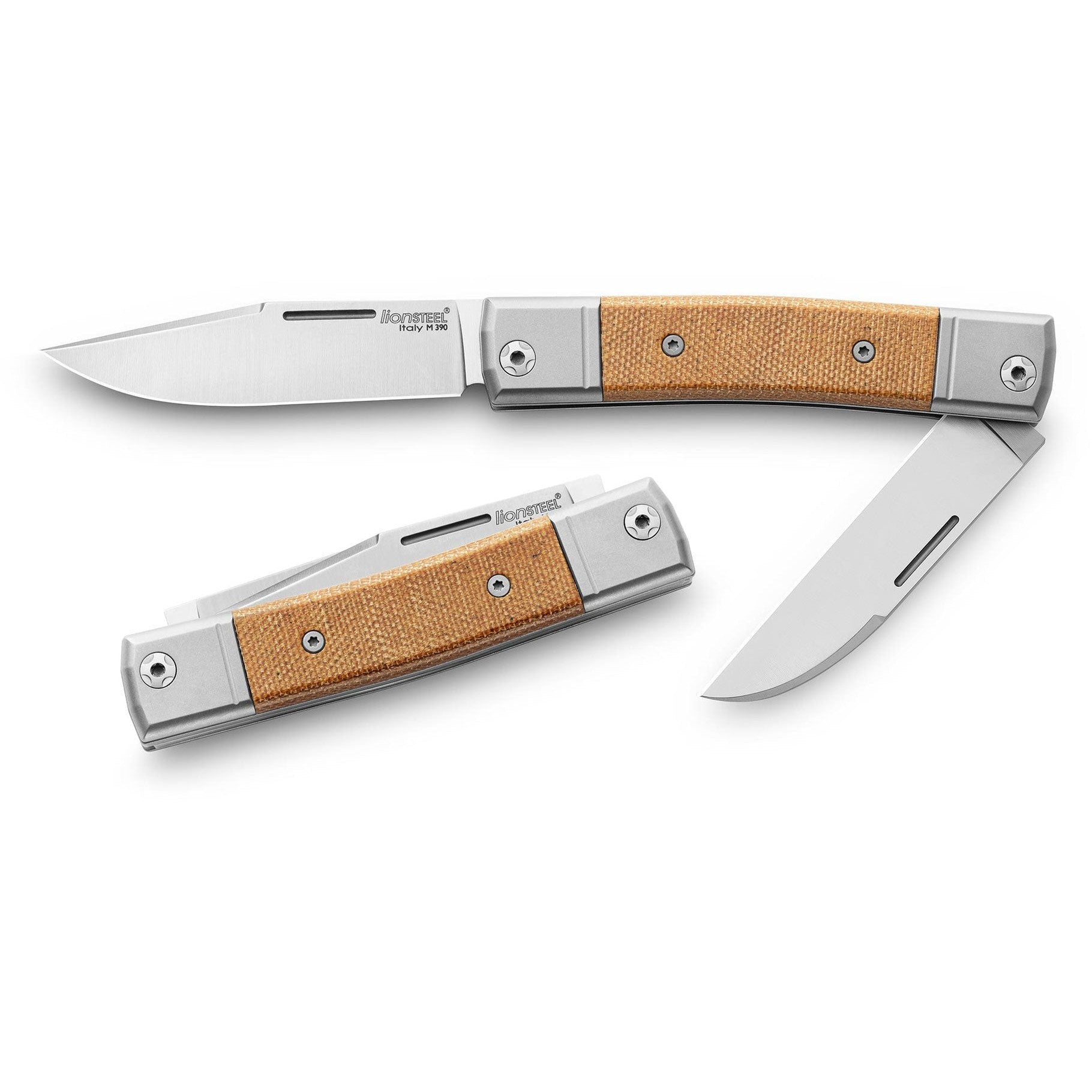 BestMan Two Blades - Canvas Micarta-lionSTEEL-OnlyKnives