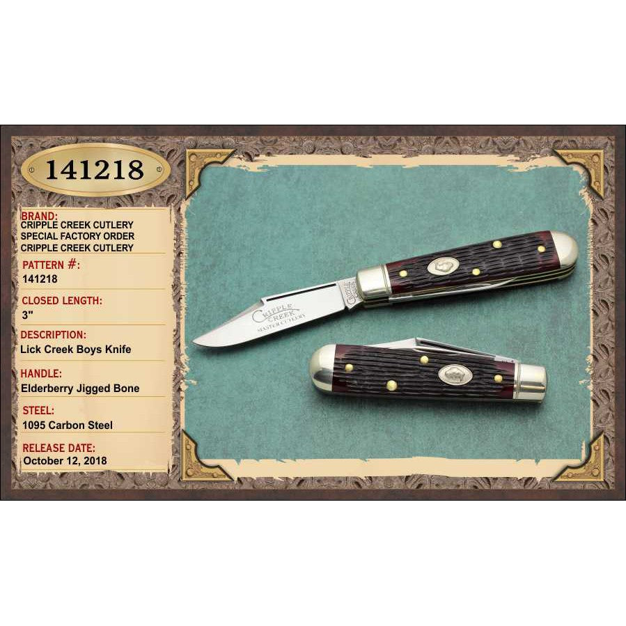 Cripple Creek #14 - Jack Knife, Elderberry Jigged Bone-Great Eastern Cutlery-OnlyKnives