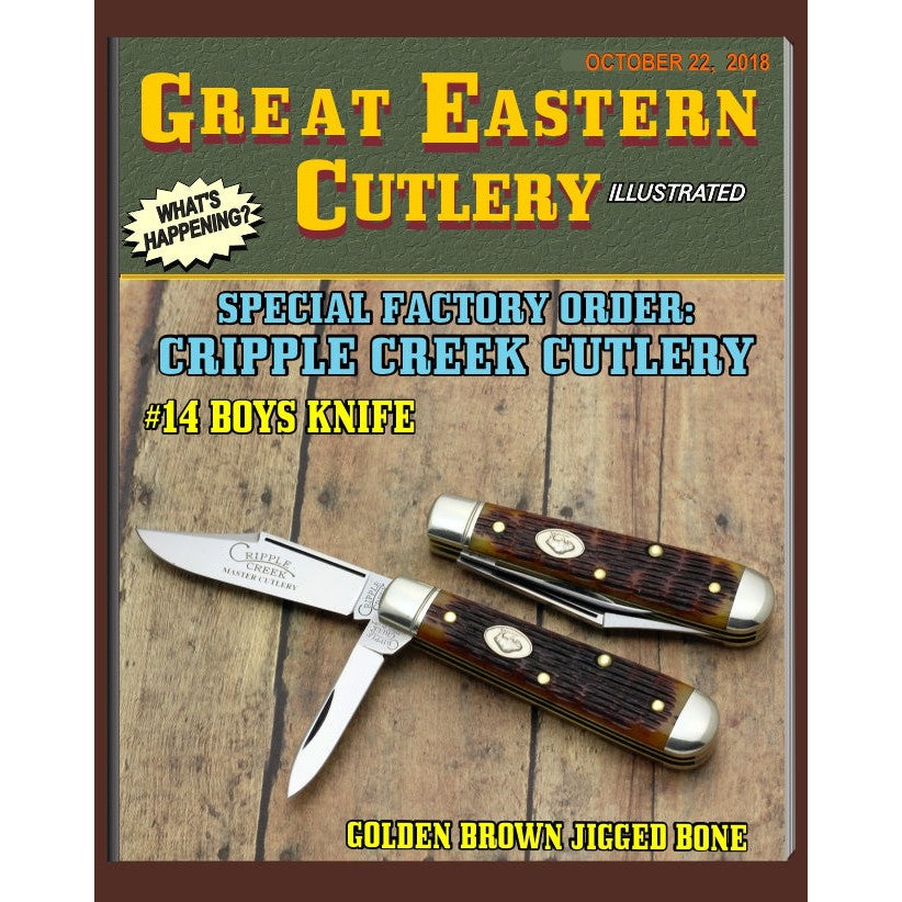 Cripple Creek #14 - Jack Knife, Golden Brown Jigged Bone-Great Eastern Cutlery-OnlyKnives