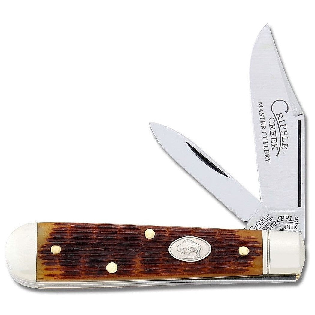 Cripple Creek #14 - Jack Knife, Golden Brown Jigged Bone-Great Eastern Cutlery-OnlyKnives