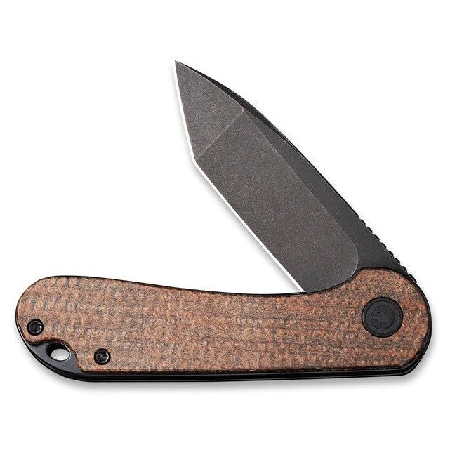 Elementum - Dark Brown Matrix Micarta, Black Stonewashed D2 Tanto-Civivi-OnlyKnives