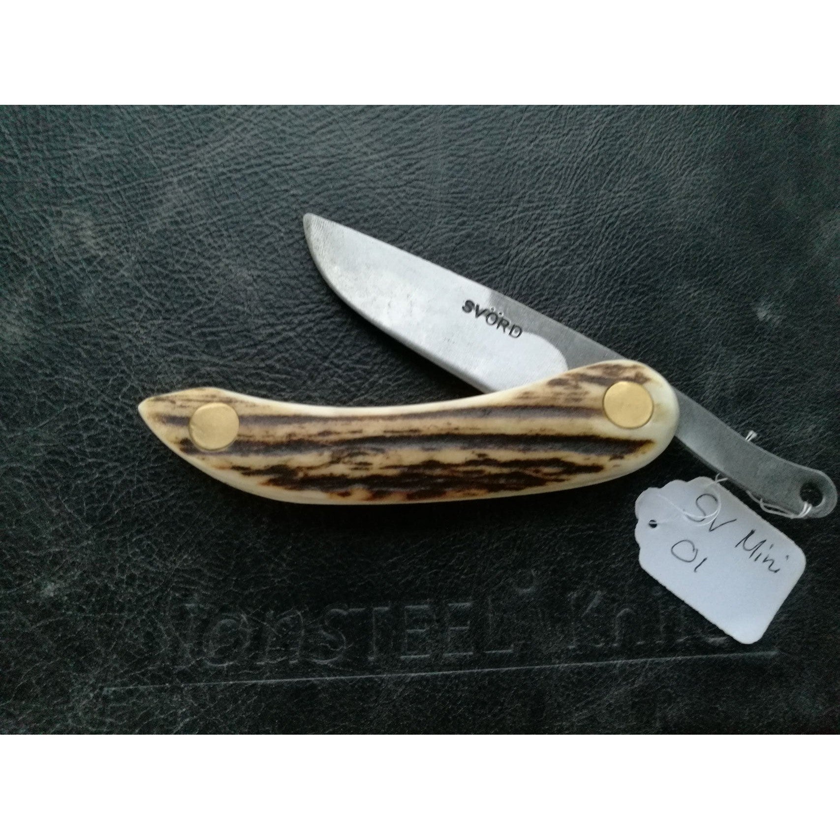 Handmade Mini Friction Folder - Svord Peasant Klinge - Hirschhorn Griffe-Svörd-OnlyKnives