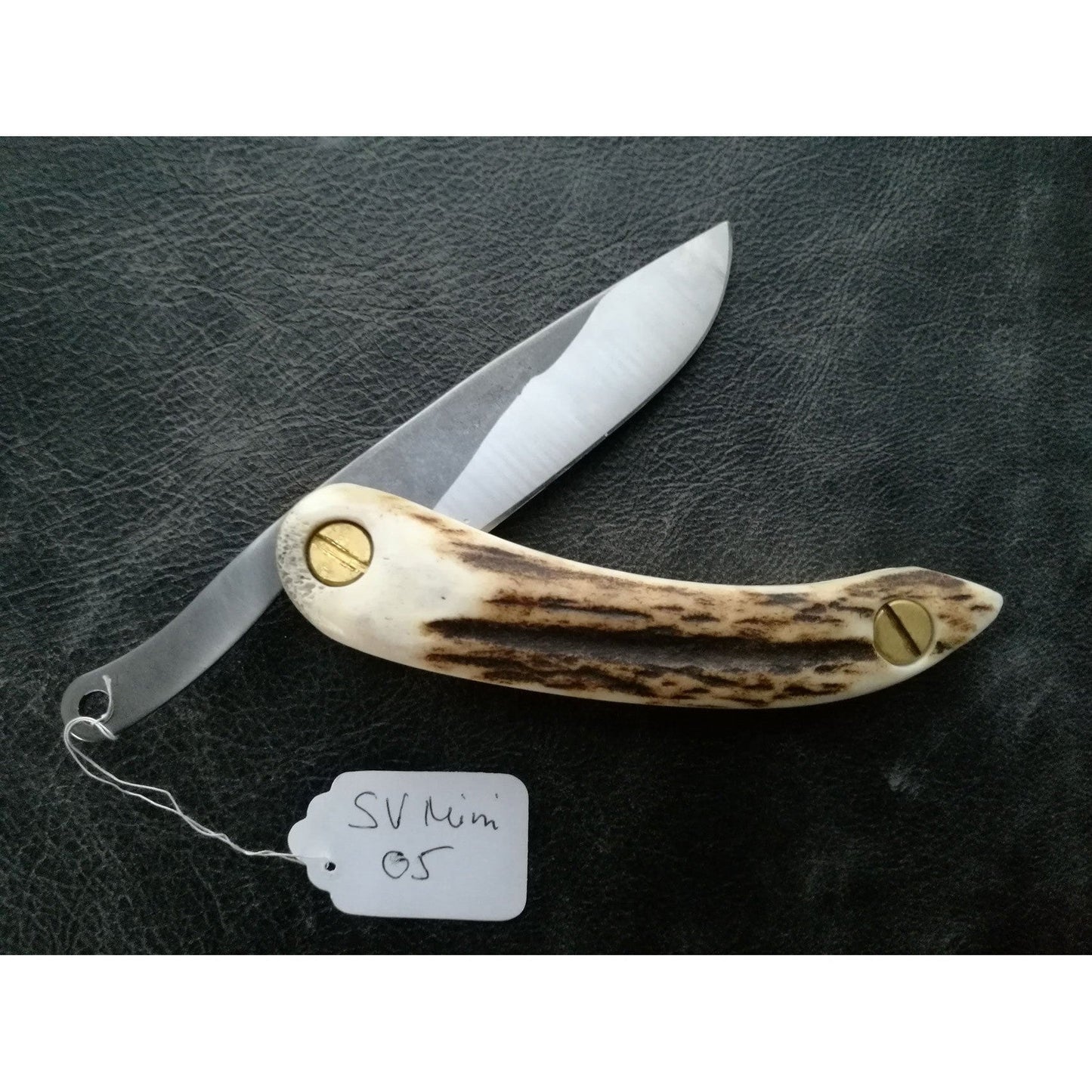 Handmade Mini Friction Folder - Svord Peasant Klinge - Hirschhorn Griffe-Svörd-OnlyKnives