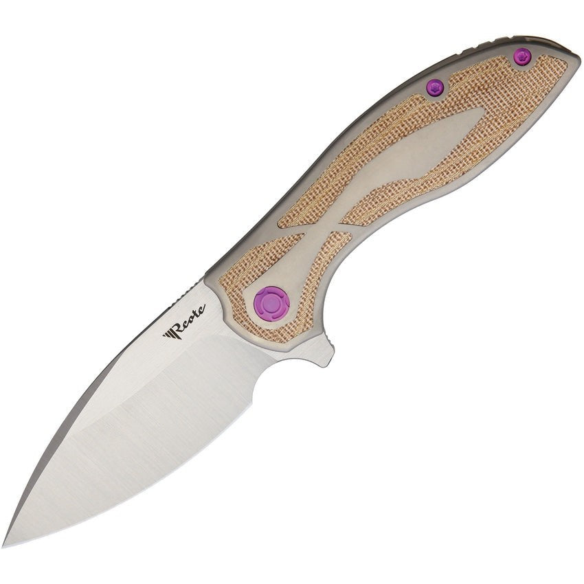 Iron Framelock - Titan / Micarta / Purple Hardware-Reate Knives-OnlyKnives