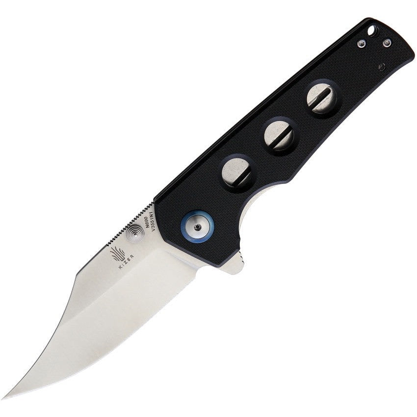 Junges Black G10-Kizer Cutlery-OnlyKnives