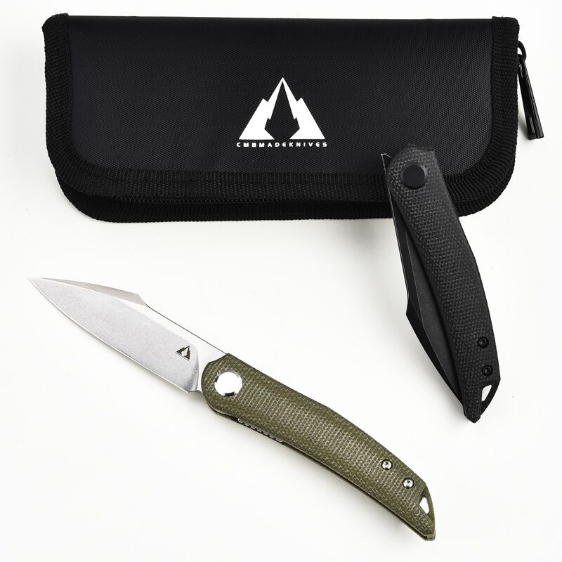 Kisame - Green Canvas Micarta-CMB Made Knives-OnlyKnives