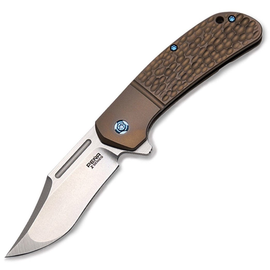 Lanny's Flipper - Framelock Bronze-Peña Knives-OnlyKnives