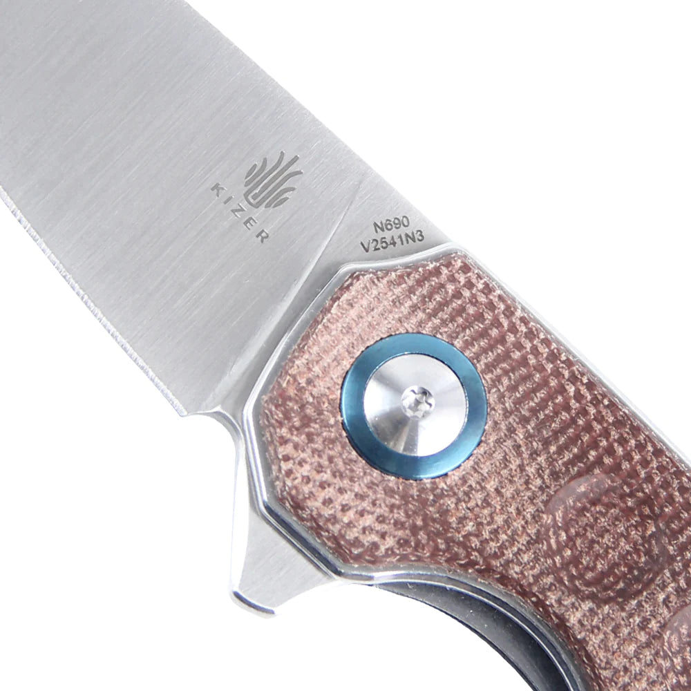 Lieb - Brown Micarta-Kizer Cutlery-OnlyKnives