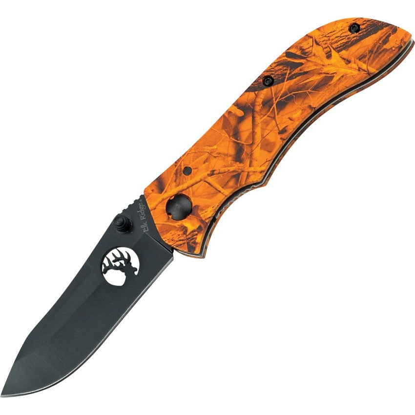 Linerlock Orange Camo-Elk Ridge-OnlyKnives