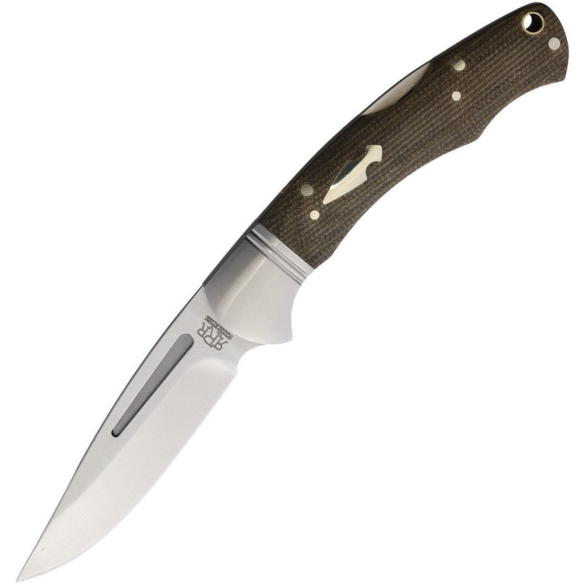 Nomad Folding Hunter - D2 Stahl, Natural Tan Micarta-Rough Ryder Reserve-OnlyKnives