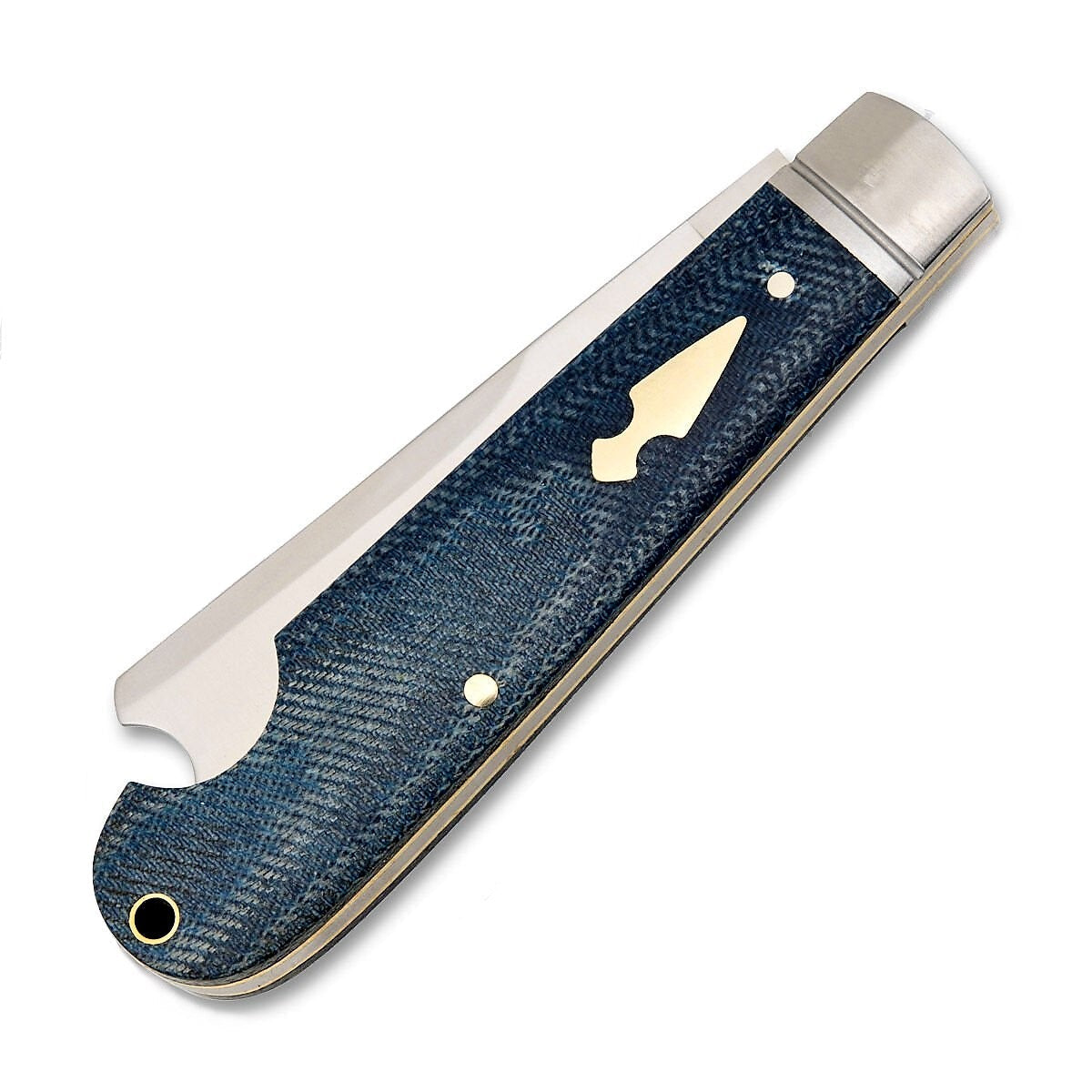 One Arm Razor - Denim Micarta-Rough Ryder Reserve-OnlyKnives