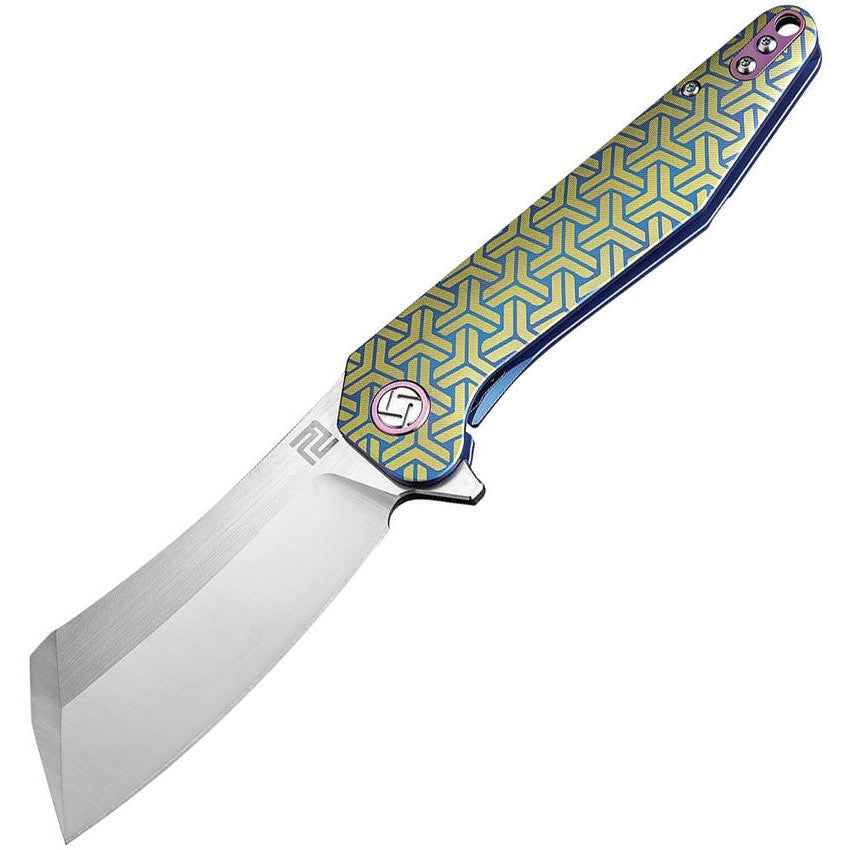 Osprey BU02, Blue Titanium Handle, Stainless Steel Blade-Artisan Cutlery-OnlyKnives