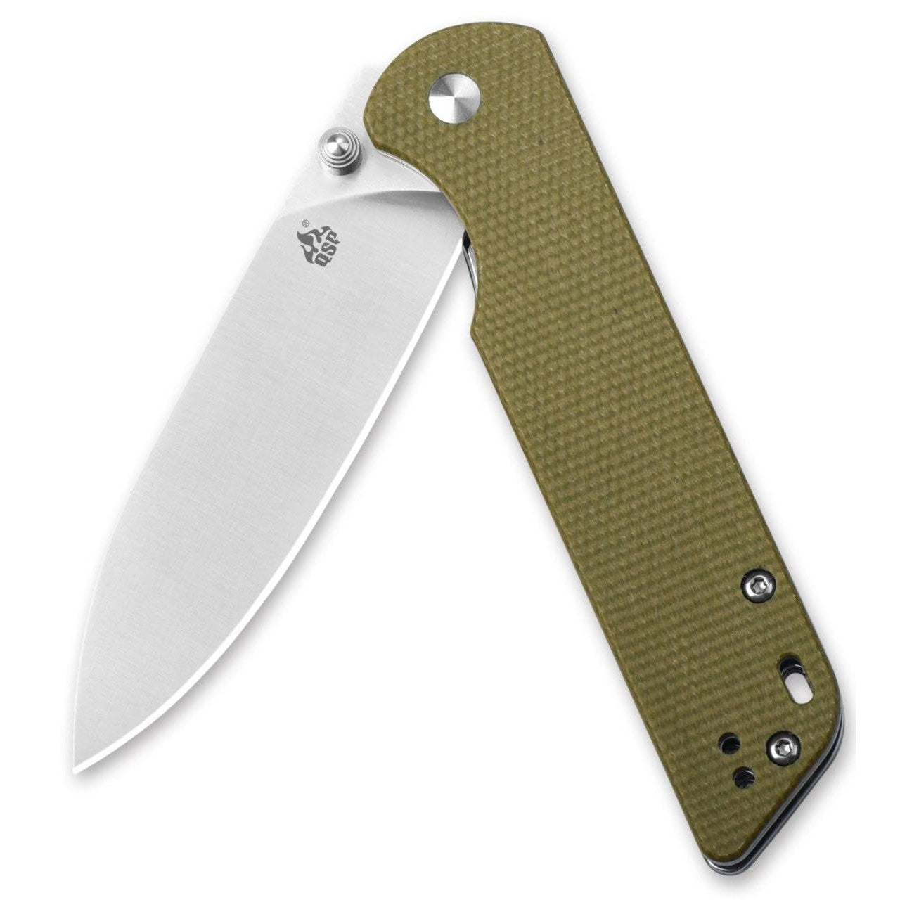 Parrot - Leinen Micarta Olive, D2 Klingenstahl-QSP-OnlyKnives