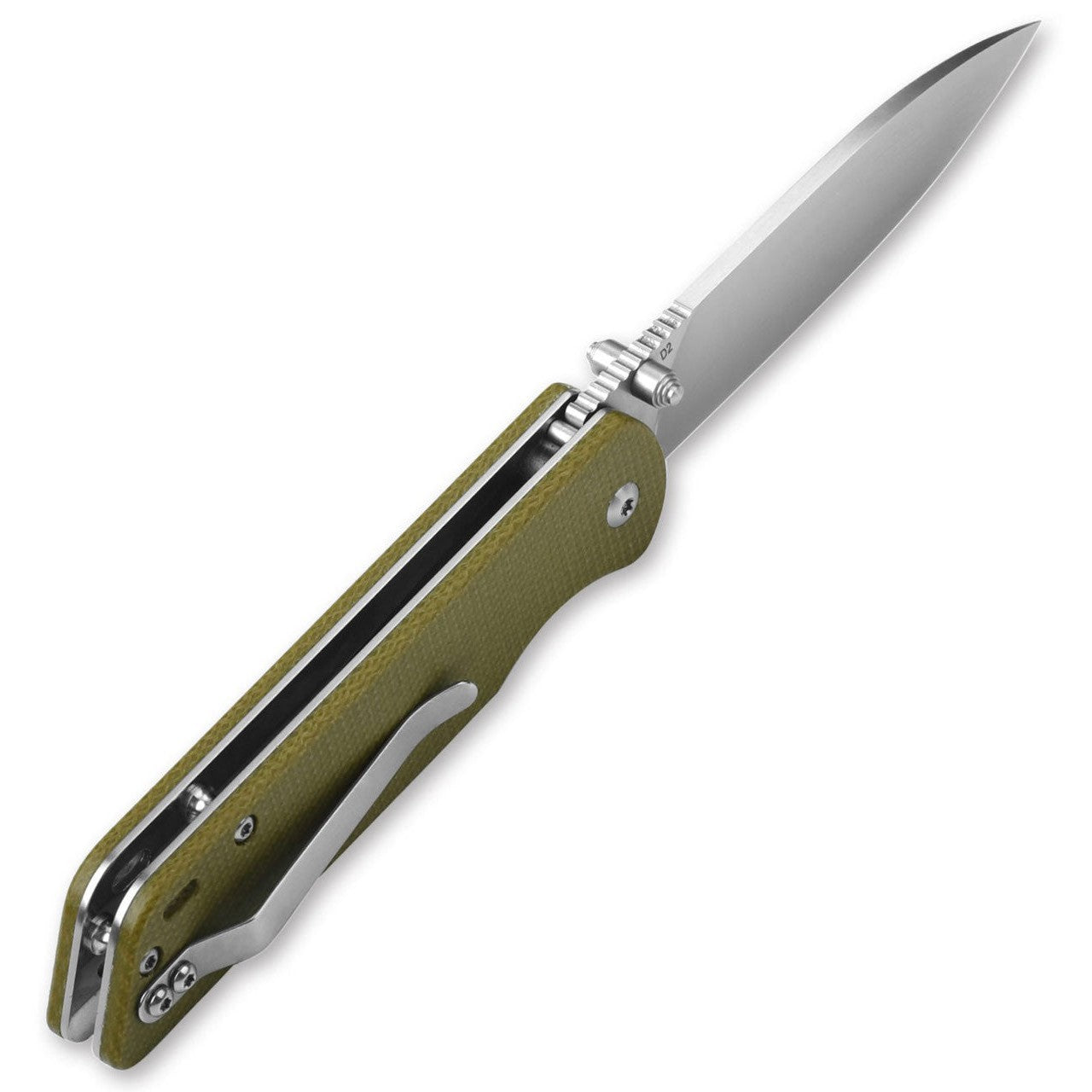 Parrot - Leinen Micarta Olive, D2 Klingenstahl-QSP-OnlyKnives