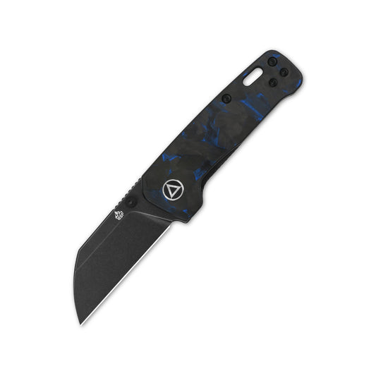 Penguin Mini - Blue shredded CF overlay, Black stonewashed-QSP-OnlyKnives