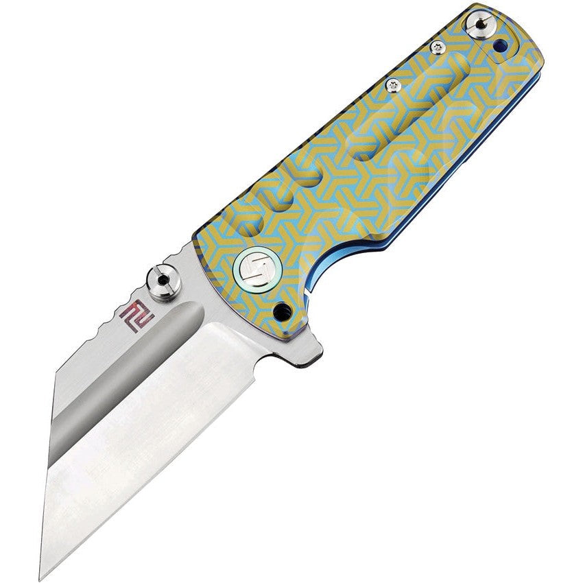 Proponent BU02, Blue Titanium Handle, S35VN Steel Blade-Artisan Cutlery-OnlyKnives