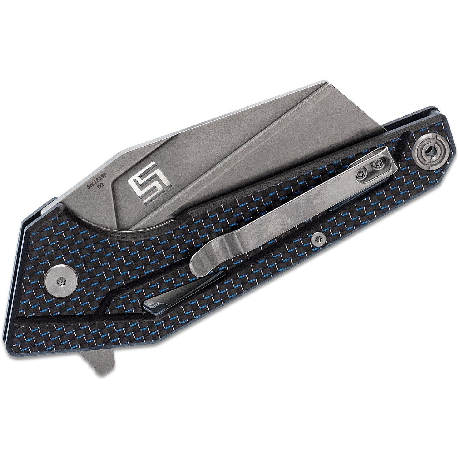 Ravine Framelock D2, Carbon Fiber, Blau/Schwarz-Artisan Cutlery-OnlyKnives