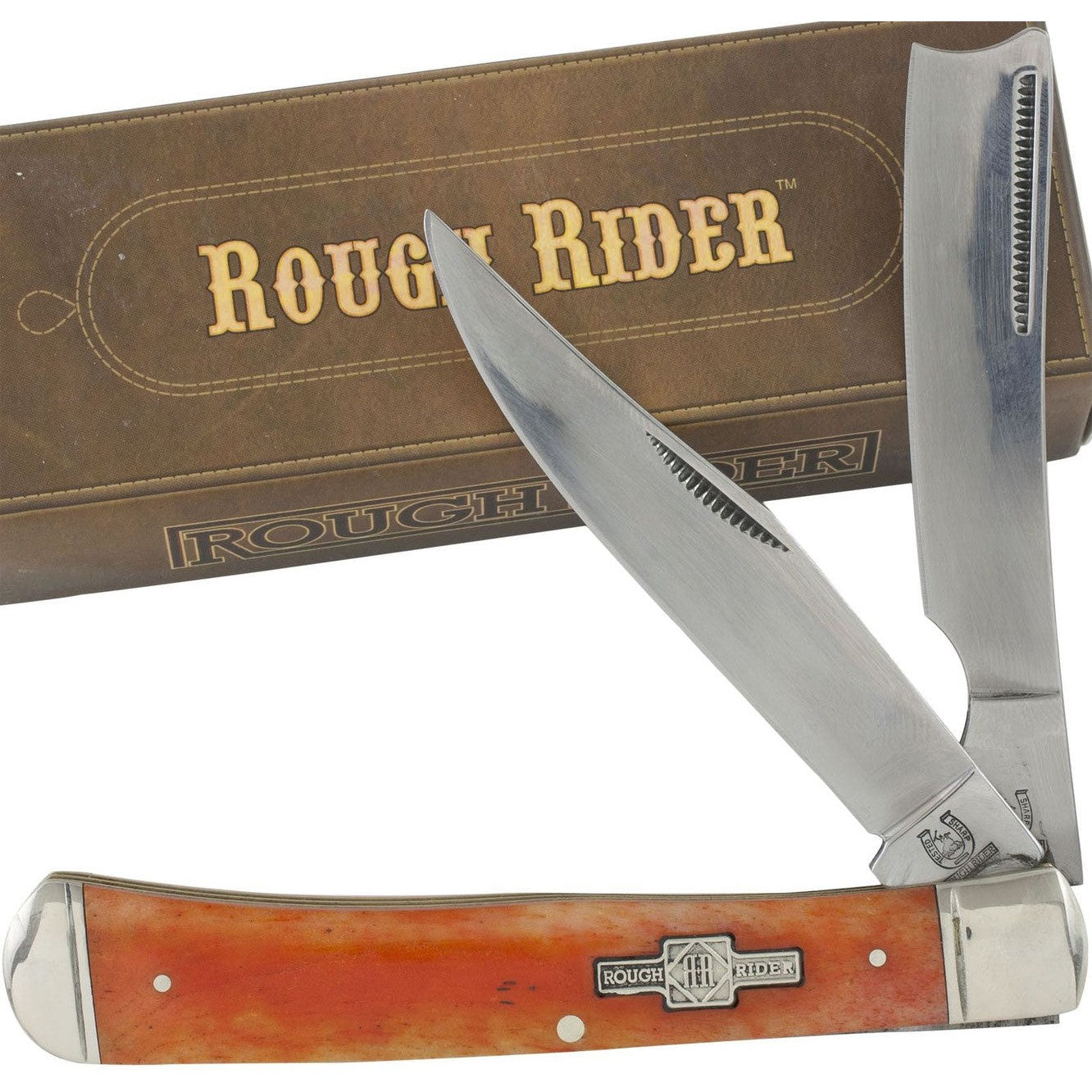 Razor Trapper - Orange Bone-Rough Ryder-OnlyKnives