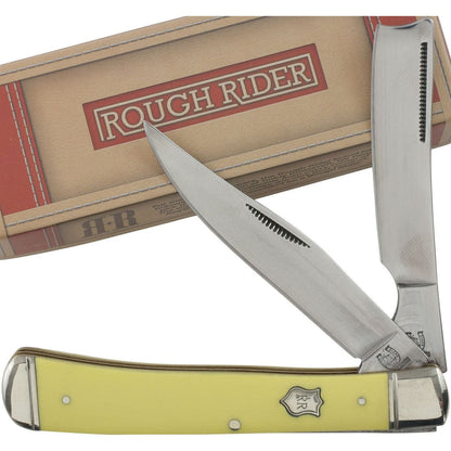 Razor Trapper - Smooth Yellow-Rough Ryder-OnlyKnives
