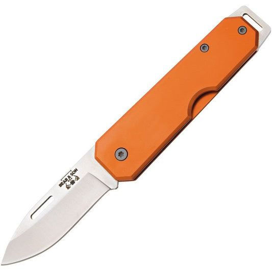 Slip Joint - Aluminum, orange-Bear & Son-OnlyKnives