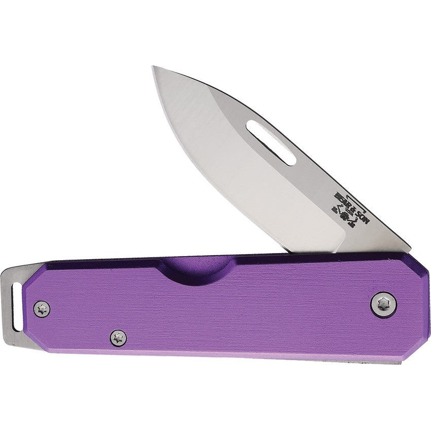 Slip Joint - Aluminum, purple-Bear & Son-OnlyKnives