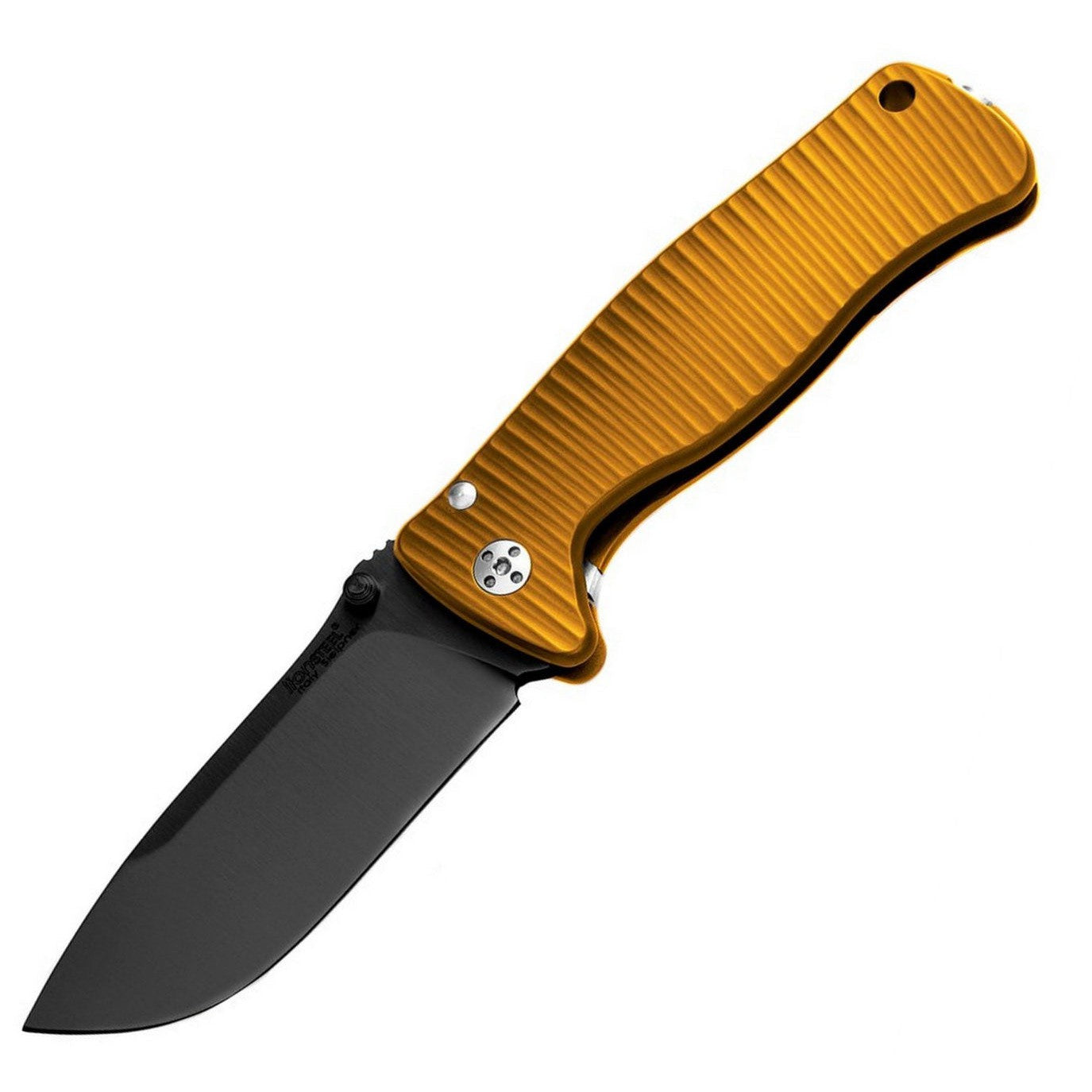 SR2 Aluminium Orange handle black blade-lionSTEEL-OnlyKnives