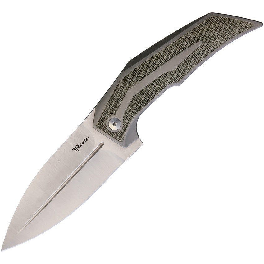 T4000 Framelock - Titan / Micarta Green-Reate Knives-OnlyKnives