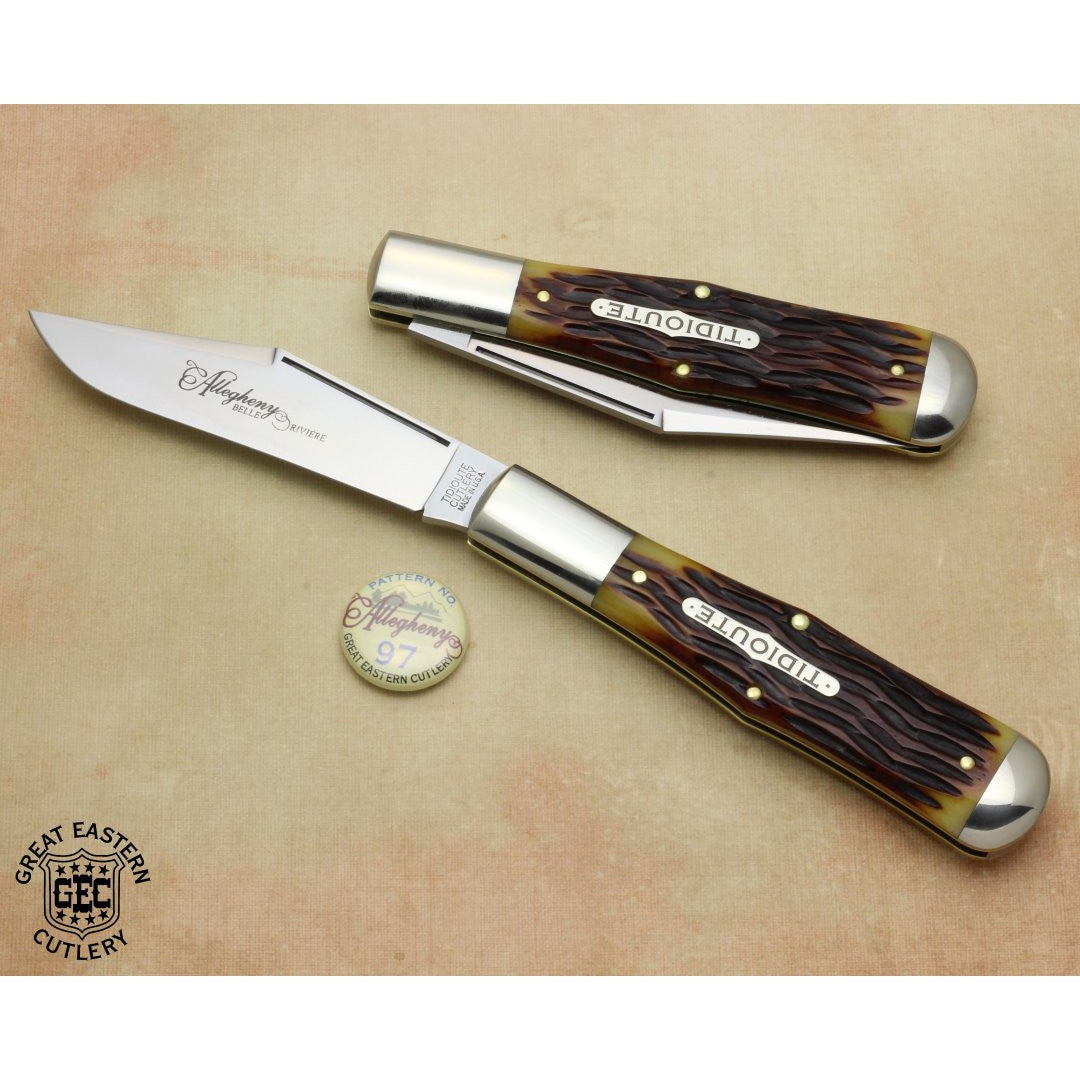 Tidioute #97 - Allegheny - Autumn Gold Jigged Bone-Great Eastern Cutlery-OnlyKnives