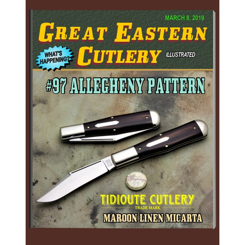 Tidioute #97 - Allegheny - Maroon Linen Micarta-Great Eastern Cutlery-OnlyKnives