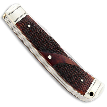 Trapper - Brown Checkered Bone-Winchester Knives-OnlyKnives