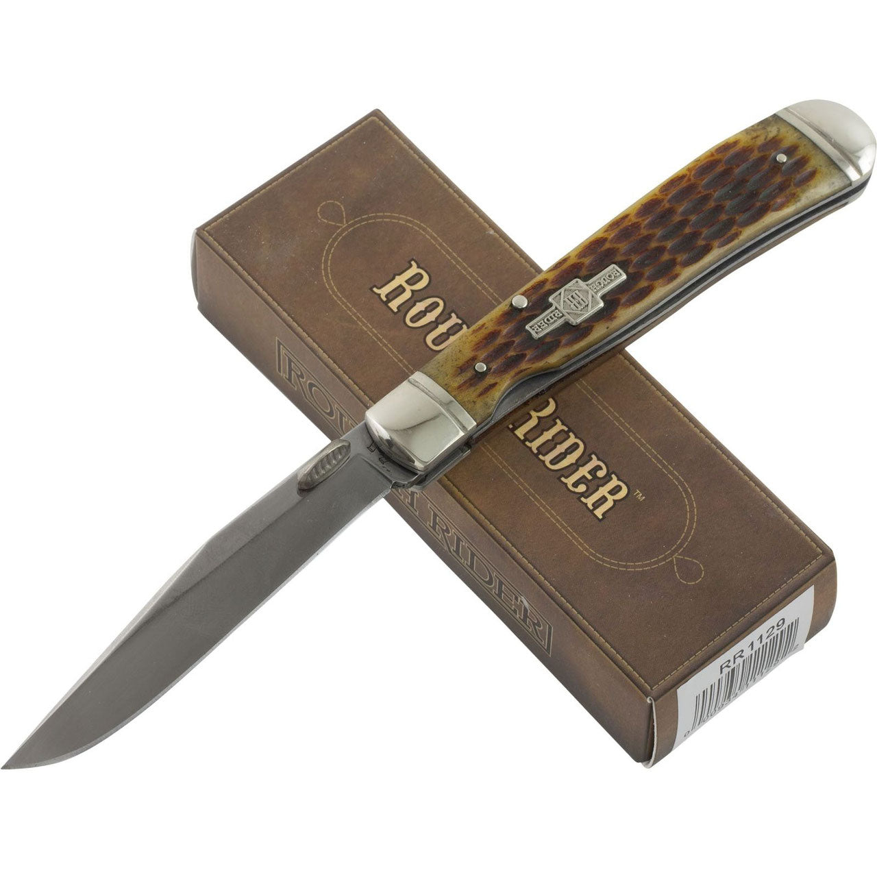 Trapper Linerlock - Brown jigged bone-Rough Ryder-OnlyKnives