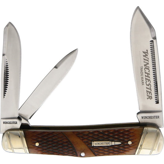 Whittler - Brown Checkered Bone-Winchester Knives-OnlyKnives