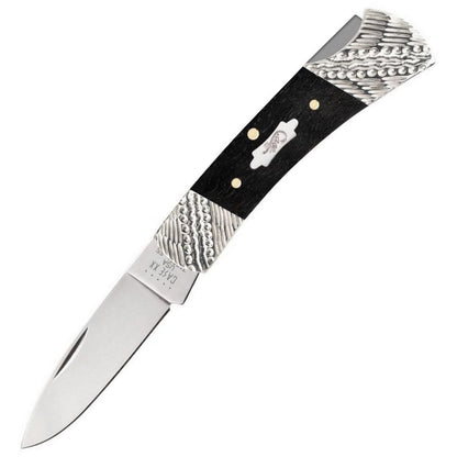 Worked Bolster Ebony Wood Smooth Lockback-Case Cutlery-OnlyKnives