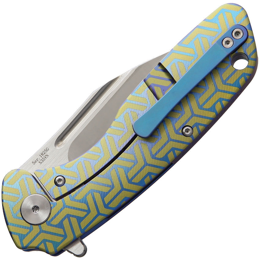 Wren - Titan blau-gold (BU02)-Artisan Cutlery-OnlyKnives